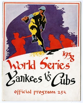 1938 World Series Program – Chicago Cubs at New York Yankees 